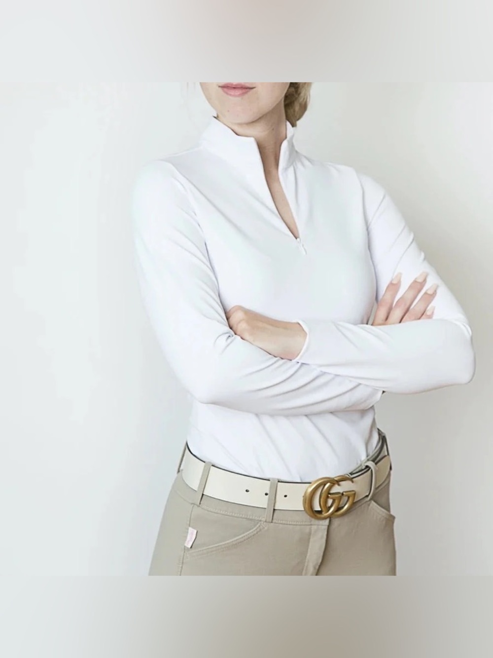 TKEQ EQUESTRIAN - THE 'QUINN' COMPETITION LONG SLEEVE - WHITE